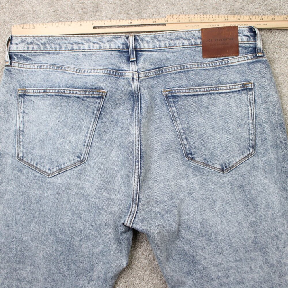 Ace Rivington Jeans NWT Mens 40x32 Blue Candiani Italian Denim Athletic Taper‎ - Picture 8 of 16